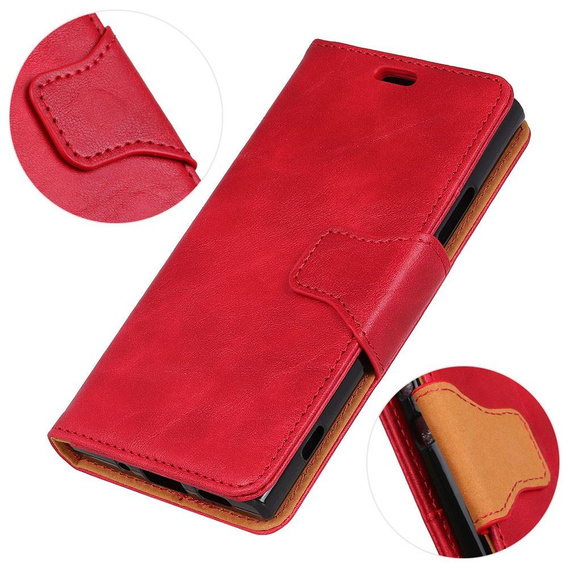 Flip case for Huawei P30 Pro, Split Leather Wallet, red