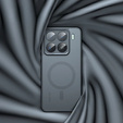 Case for Xiaomi 15, for MagSafe, ERBORD Matt Case, black + Screen Glass