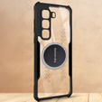 Case for Infinix Hot 50 Pro+ 4G, with magnetic sheet, transparent / black
