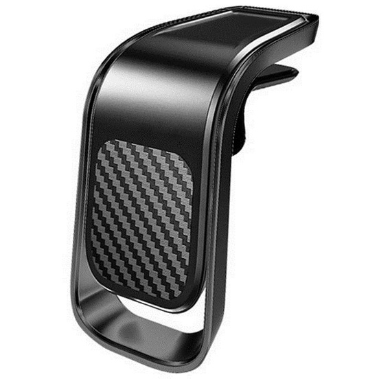 ERBORD Magnetic Car Holder for Phone on Windshield Grille, black carbon