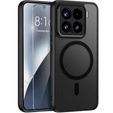 Case for Xiaomi 15, for MagSafe, ERBORD Matt Case, black + Screen Glass