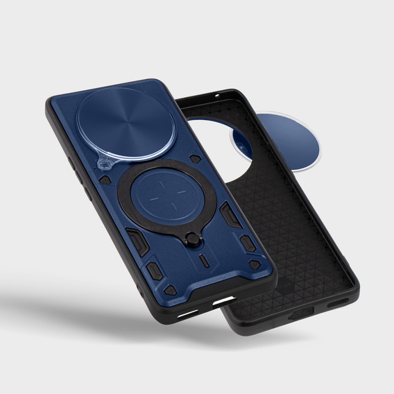 Armor case for Honor Magic 6 Lite 5G, CamShield Slide, blue