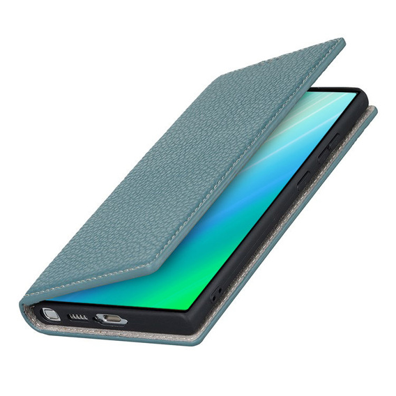 Leather case for Samsung Galaxy S23 Plus, ERBORD Grain Leather, blue
