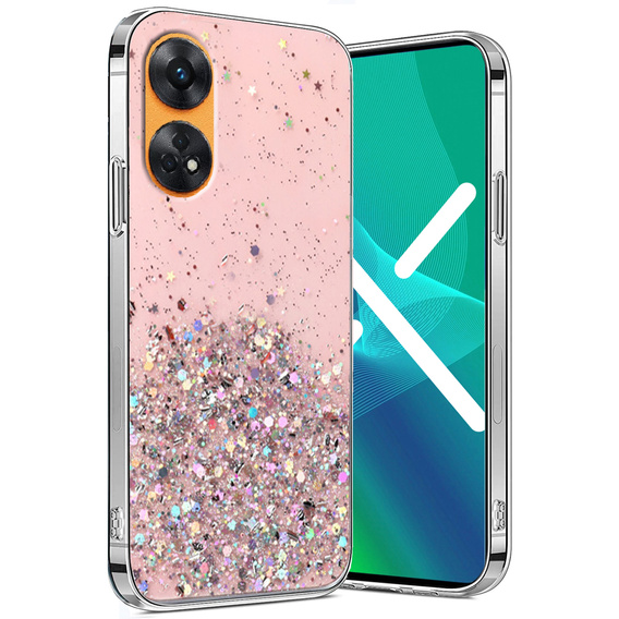 Case for Oppo Reno8 T, Glittery, pink