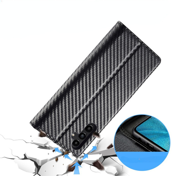 Flap case for Samsung Galaxy A36, Carbon LC.IMEEKE, black