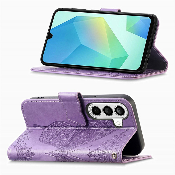 Butterfly flip case for Samsung Galaxy A57 5G, purple