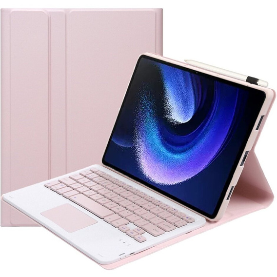 Case + keyboard Xiaomi Pad 6 / 6 Pro, Touchpad, pink