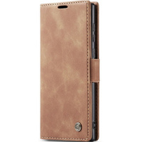CASEME case for Samsung Galaxy S22 Ultra, Leather Wallet Case, brown