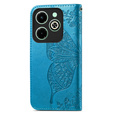 Flip case for Infinix Hot 40i, Butterfly, blue