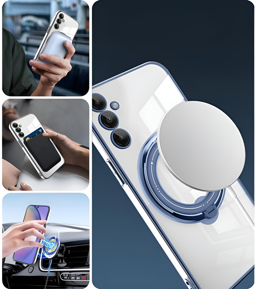 Magnetic Case for Samsung Galaxy S24 FE, for MagSafe, blue