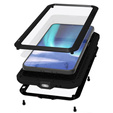 Love Mei Case for Samsung Galaxy S23 Plus, armored with glass, black