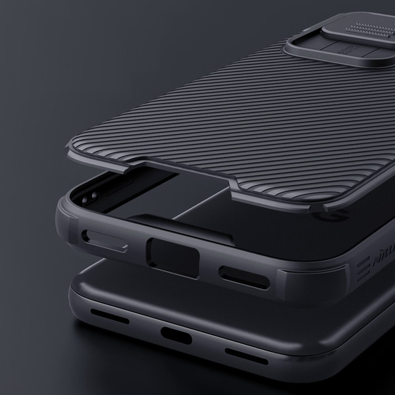 NILLKIN Case for Google Pixel 8A, Silicone CamShield Case for MagSafe, black