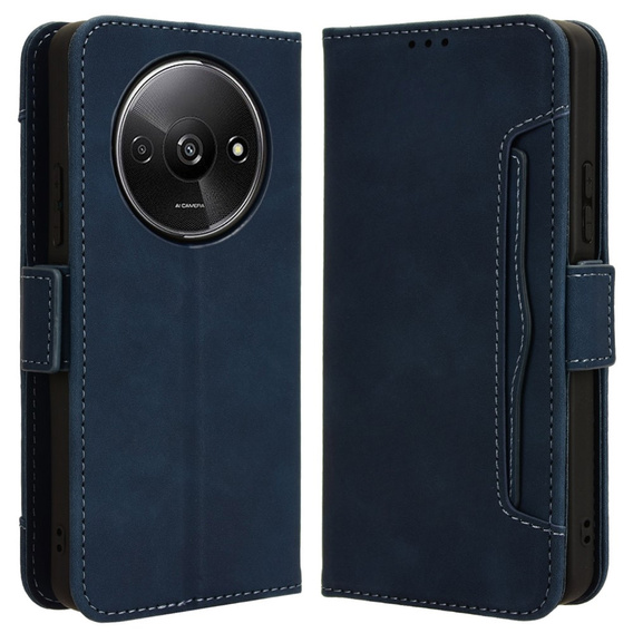 Flip case for Xiaomi Redmi A3, Card Slot, dark blue