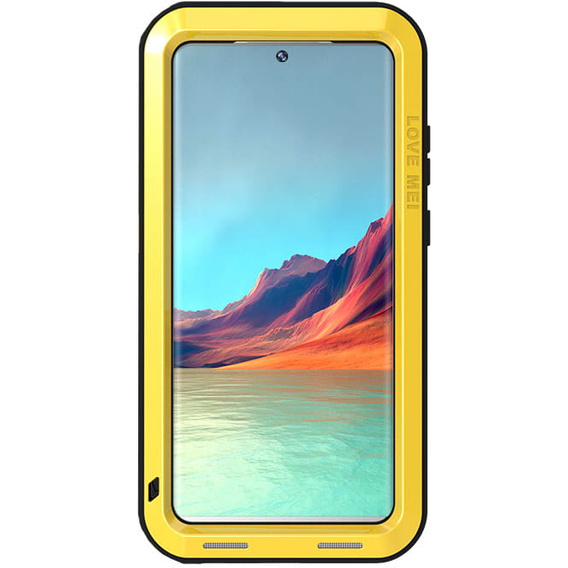 Love Mei Case for Samsung Galaxy S22 Ultra, armored without glass, yellow