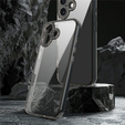 Case for iPhone 17, with camera cover, transparent with black sides