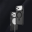 Matt Case for iPhone 17 Pro Max, armoured, for MagSafe, smoky with black sides