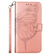 Flip case for Samsung Galaxy Z Fold6 5G, Butterfly, pink rose gold