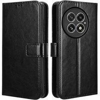 Flip case for OnePlus 13, Crazy Horse Wallet, black