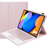 Touchpad Bluetooth keyboard case for Lenovo Idea Tab 11" 2025 TB336FU TB336ZU, pink