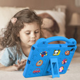 Children's case for Lenovo Tab TB311FU, Cute Patterns, with stand, blue