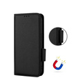 Case for HTC U24 Pro 5G, Wallet Litchi Leather, black