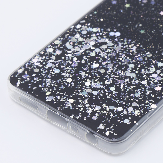 Case for Oppo A58 4G, Glittery, black