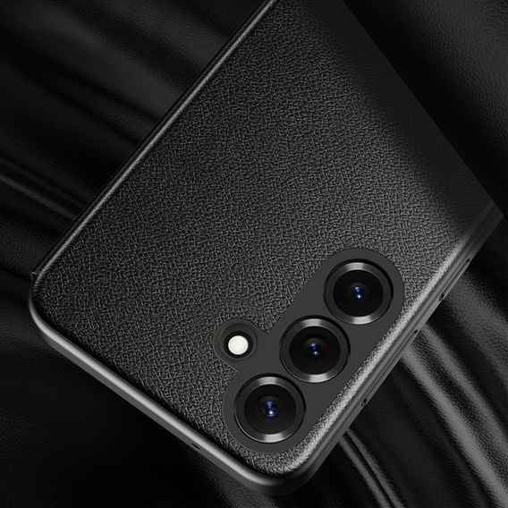 Smart View Window Leather Case for Samsung Galaxy S26 Plus, black