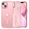 Case for iPhone 13, for MagSafe, ERBORD Matt Case, pink + Screen Glass