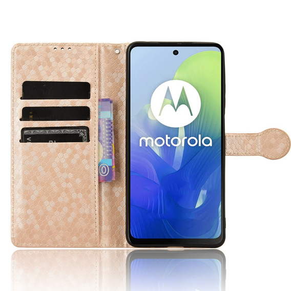 Flip case for Motorola Moto G24 / G24 Power / G04, Wallet Rhombus, pink
