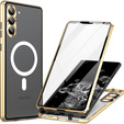 Magnetic Dual Glass MagSafe case for Samsung Galaxy S23, gold
