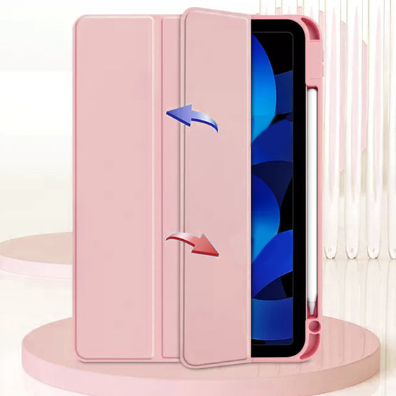 Case for iPad 10.9 2022 10 Gen, Smartcase Hybrid, with stylus space, pink