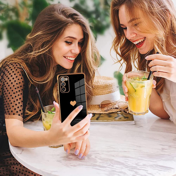 Case for Samsung Galaxy S20 FE, Electro heart, black