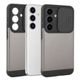 Case for Samsung Galaxy S24, ERBORD CamProtect Slide Camera, gray gunmetal