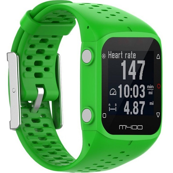 Silicone strap for Polar M400/M430, green