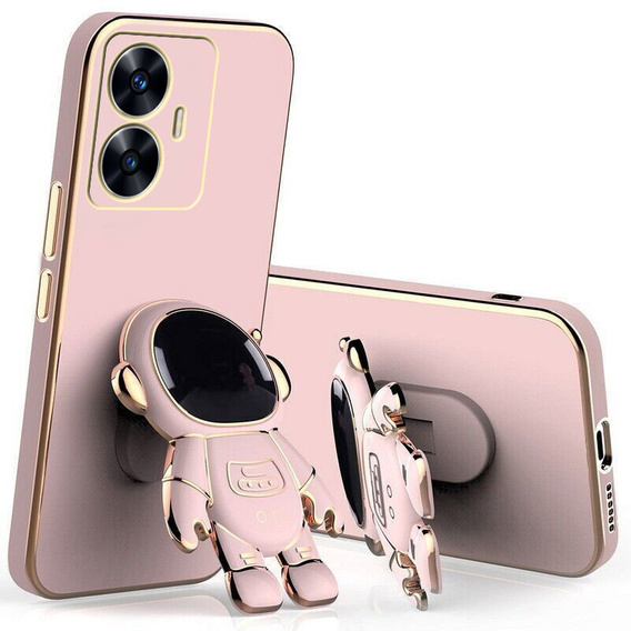 Case for Realme C55, Astronaut, pink rose gold