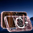 Case for iPhone 17 Pro Max, for MagSafe, glitter - translucent pink
