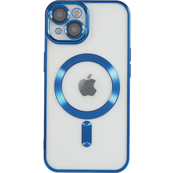 Case for iPhone 14, Electro MagSafe, blue + Screen Glass