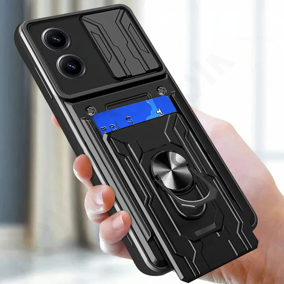 Armored case for Oppo A18 4G / A38 4G, Camera Slide Card Slot, black