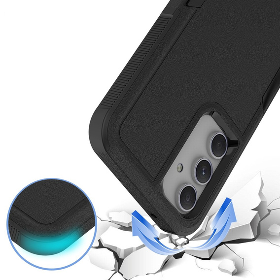 Armored Case for Samsung Galaxy S23 FE, Dual Shockproof, black