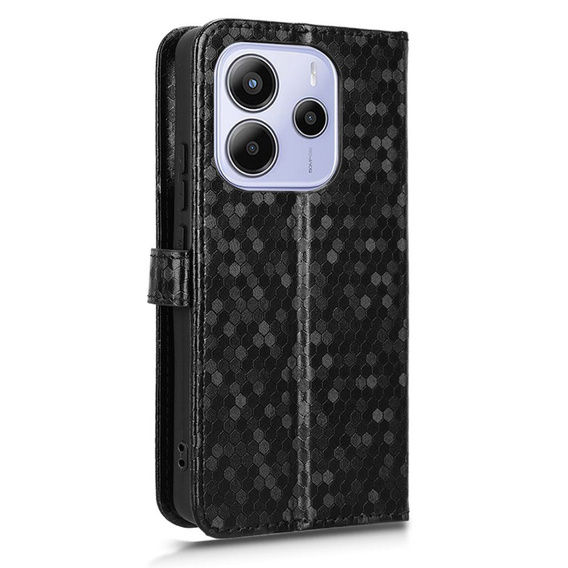 Flip case for Xiaomi Redmi Note 14 4G, Wallet Rhombus, black