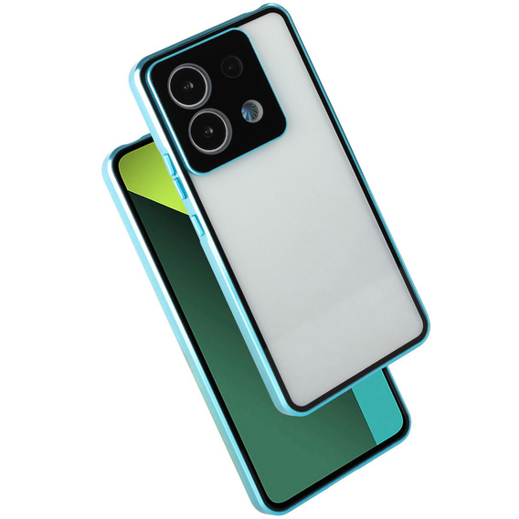 Case for Xiaomi Redmi Note 13 Pro 5G, Magnetic Dual Glass, blue
