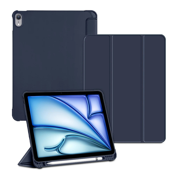 Case for iPad Air 13" 2025/2024 (7/6 gen.), Smartcase with stylus space, dark blue