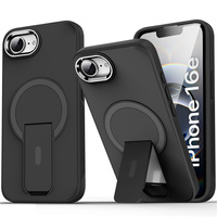 Case for Iphone 16E, Kickstand Matt Case, for MagSafe, black