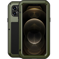 Love Mei Case for iPhone 12 Pro, armored with glass, green