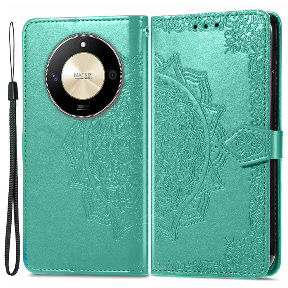 Flip case for Honor Magic 6 Lite 5G, Mandala, green