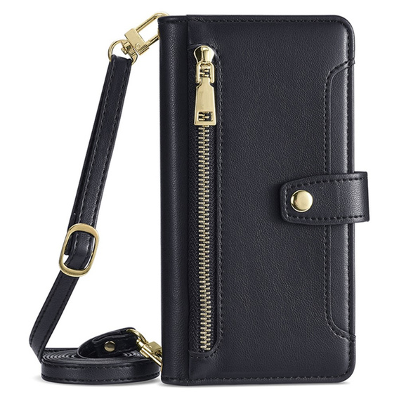 Flip case for Samsung Galaxy M15 5G, Wallet Zipper Pocket, black