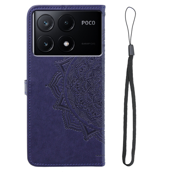 Flip case for Xiaomi Poco X6 Pro 5G, Mandala, pink rose gold