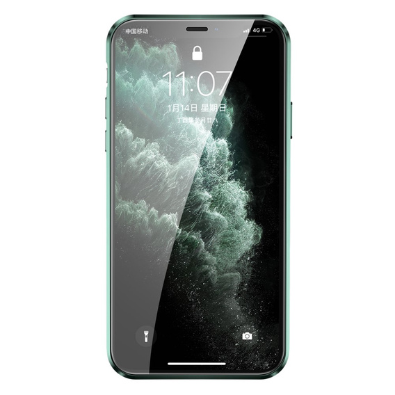 Case for iPhone 12 Mini, Magnetic Dual Glass, green