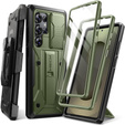 Rugged Case for Samsung Galaxy S25 Ultra – Tongate MECH Series Belt Clip, green