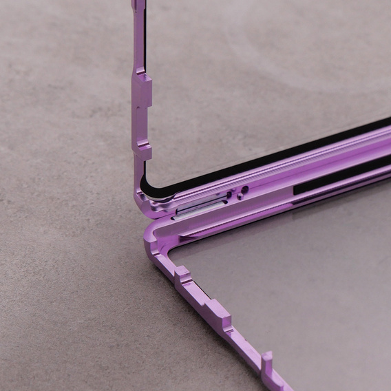 Magnetic Dual Glass MagSafe case for Samsung Galaxy S22 Ultra, purple